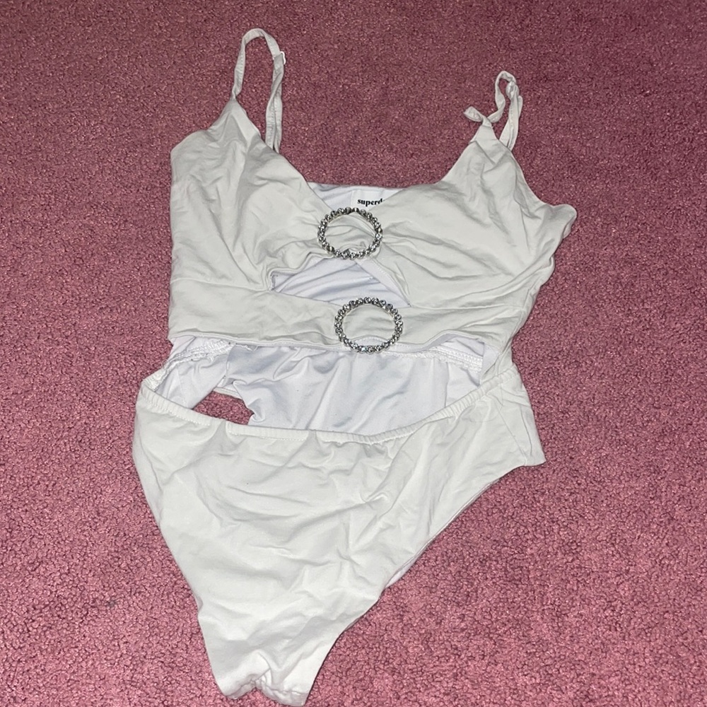 Superdown Makena jeweled O ring bodysuit Small